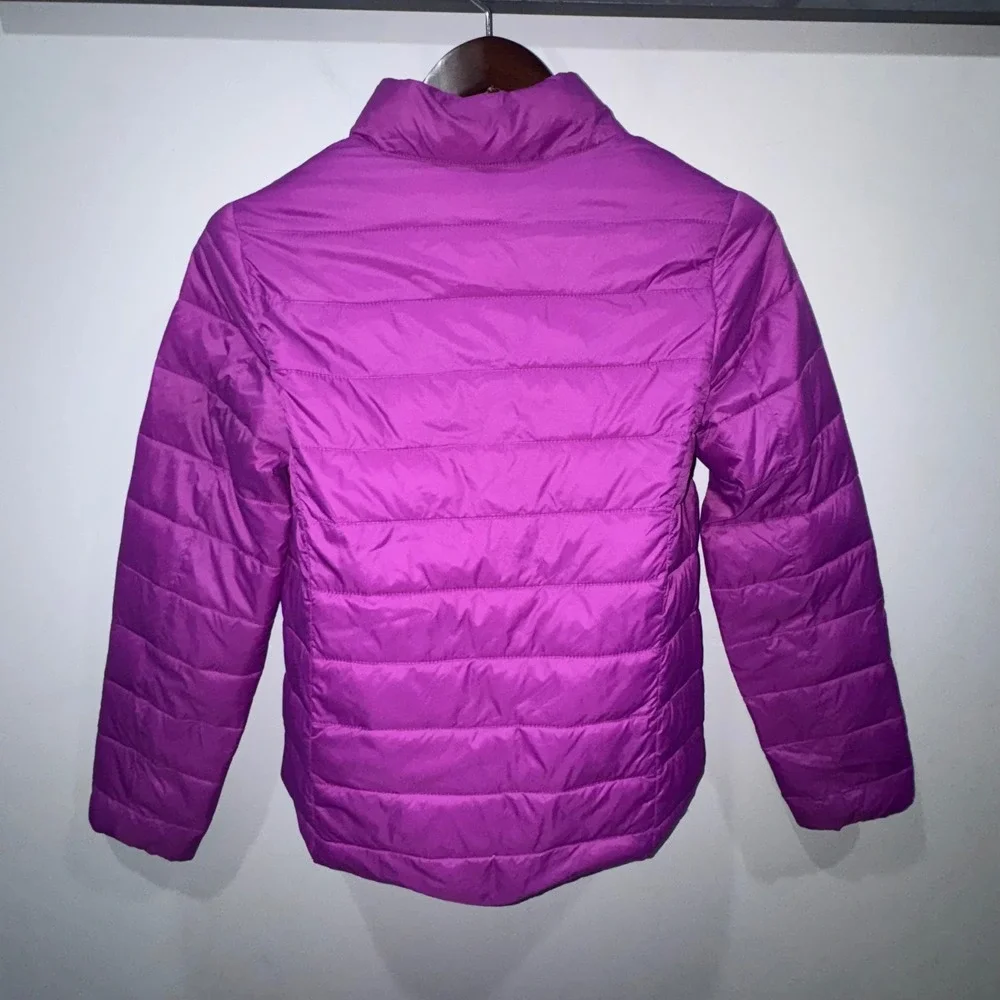 Old Navy Active Puffer Jacket‎ Girls XXL 16 Beetroot Purple Packable Zip Pockets